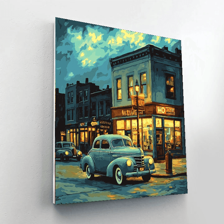 Edward Hopper Inspired Vintage Automobile Dreams  Paint By Number