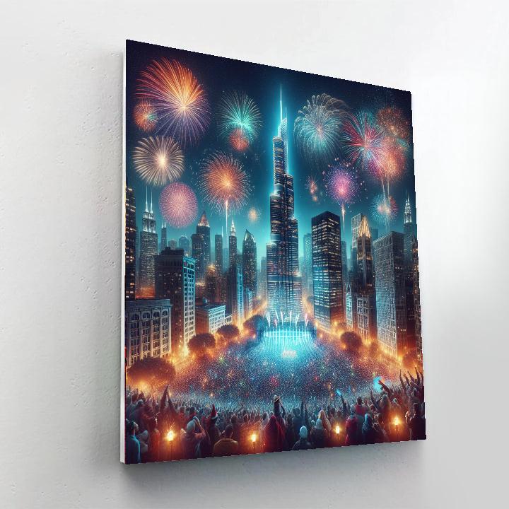 Taipei 101 New Year’s Eve Fireworks - Taipei Painting Number Kit