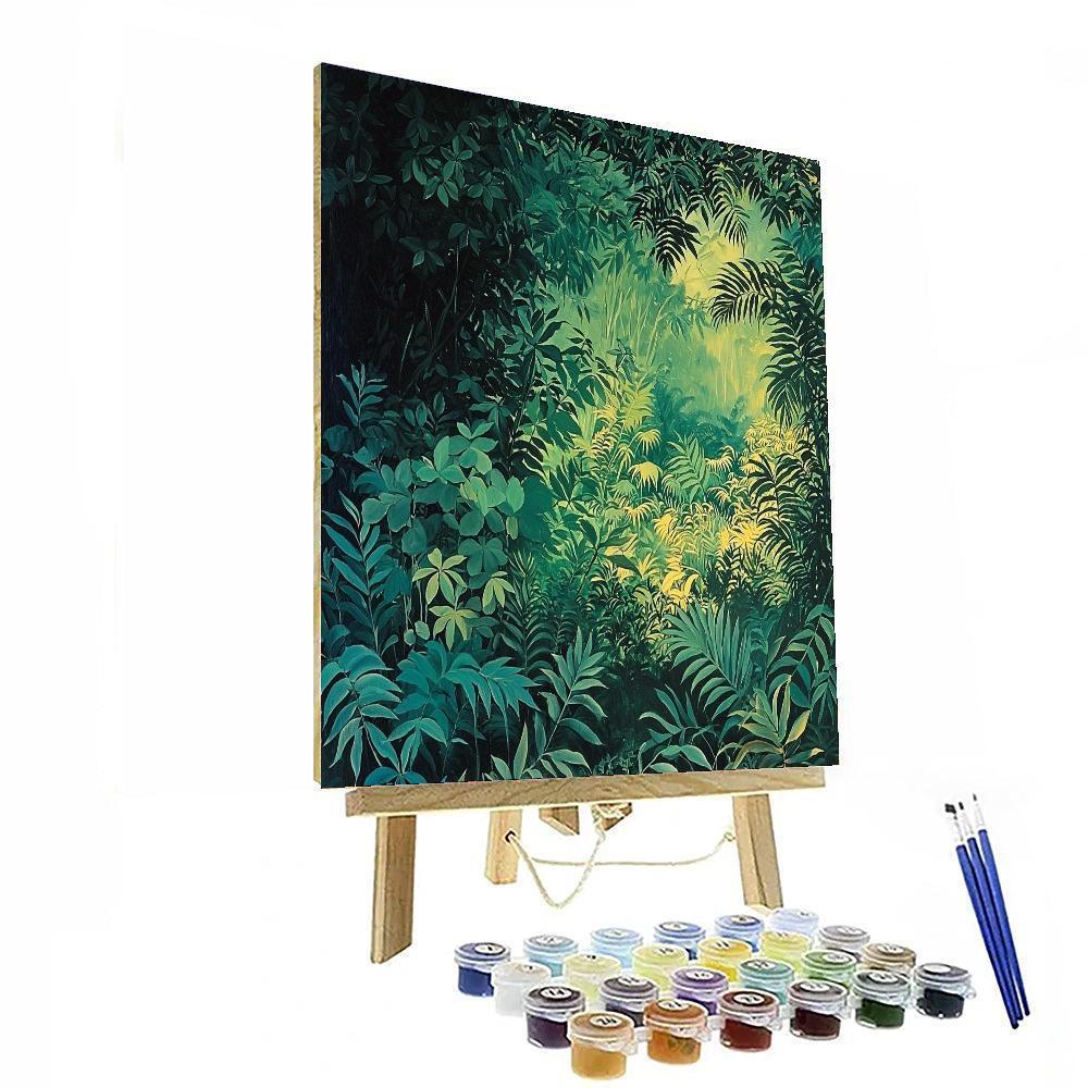 Henri Rousseau Inspired Lush Jungle Escape  Paint By Numbers
