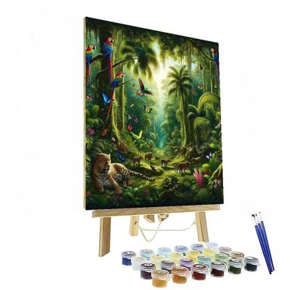 Tropical Jungle Paradise Paint By Numbers Art