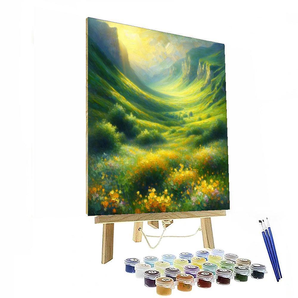 Sunlit Meadow Glimpse Paint By Numbers Art