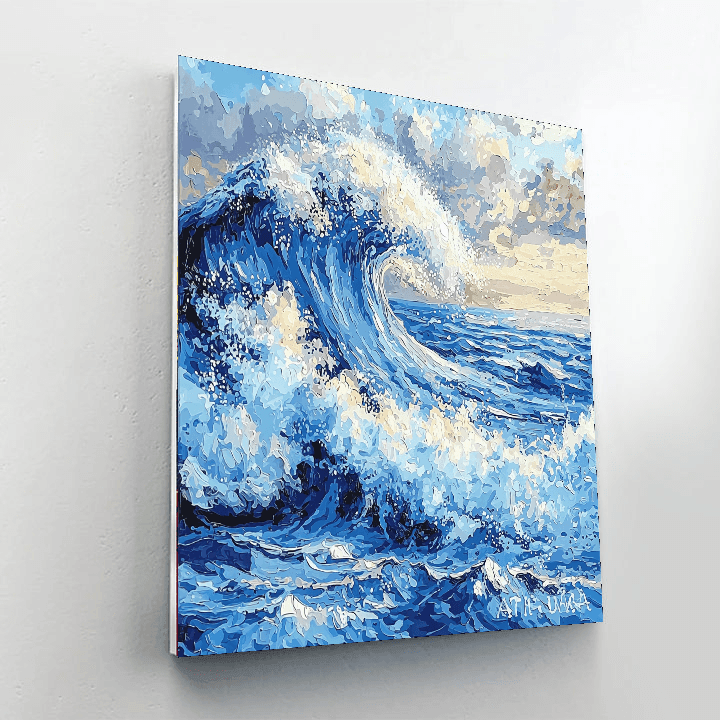 Hokusai Inspired Oceanic Tides  DIY Paint By Numbers
