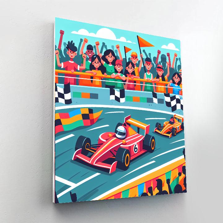Racing To Victory Number Painting