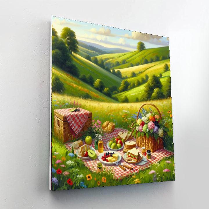 Traditional Countryside Picnic Numbered Painting Kits