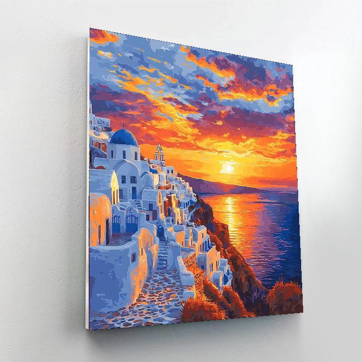 Santorini Sunset - Oia Paint By Numbers