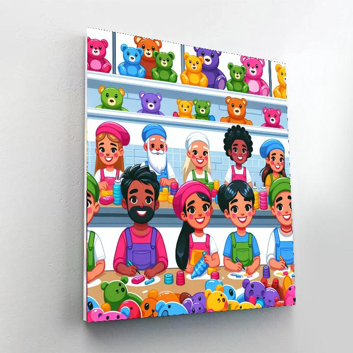 Cuddly Toy Factory Number Painting