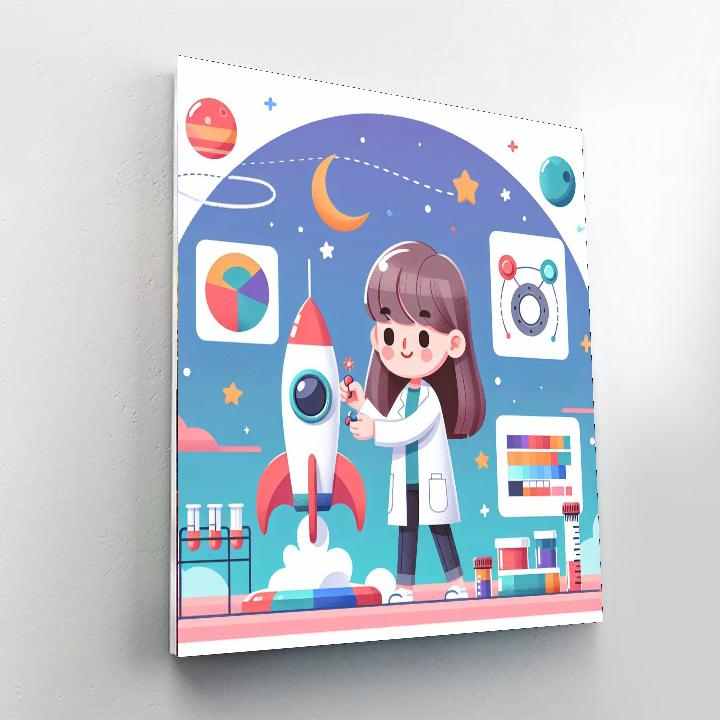 Rocket Scientist Adventure DIY Paint By Numbers
