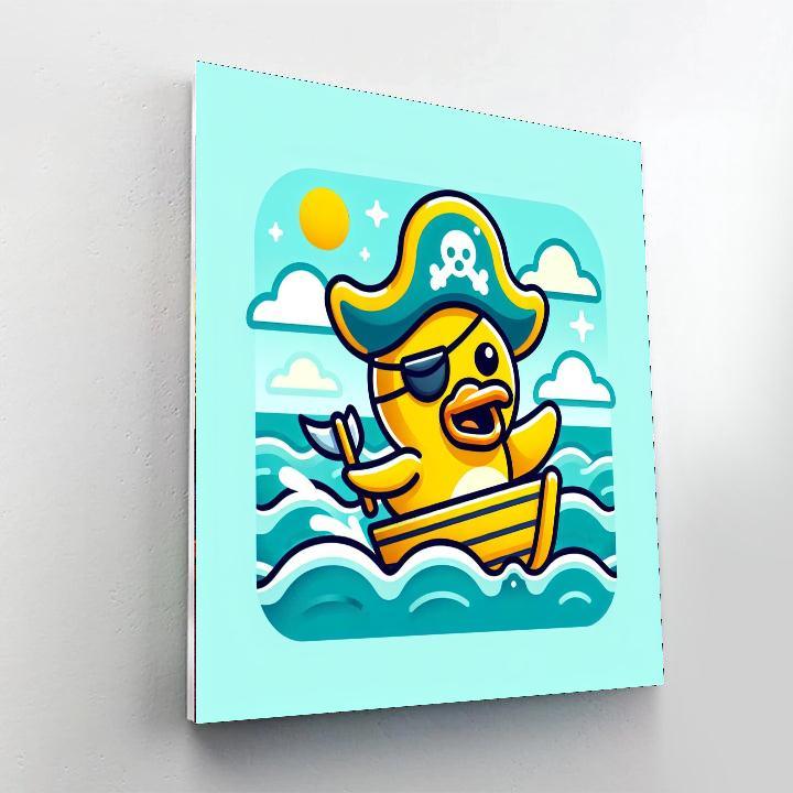Daring Pirate Duck DIY Paint By Numbers