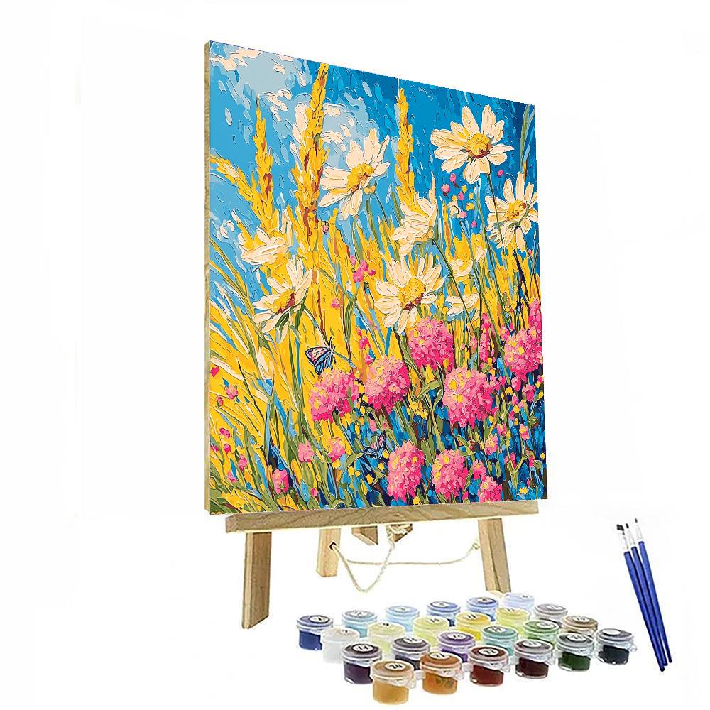 Vincent Van Gogh Inspired Exuberant Wildflower Meadow  Paint By Numbers