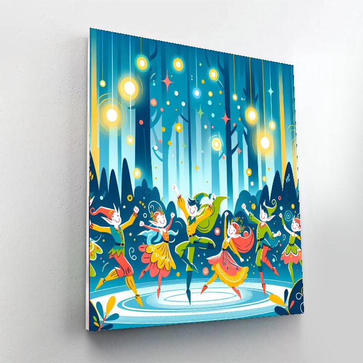 Magical Forest Dance Painting Number Kit