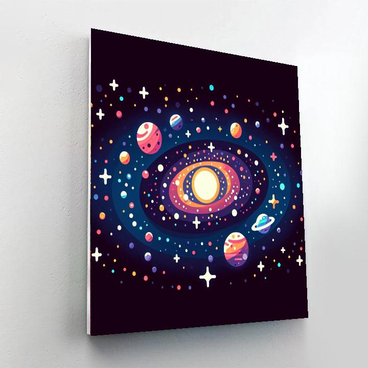 Galactic Glow-in-the-dark Galaxy Painting By Numbers Kit