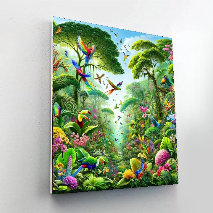 Rainbow Rainforest Retreat Numbered Painting Kits