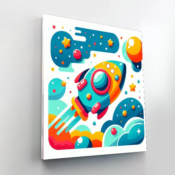Cool Spaceship Paint By Number