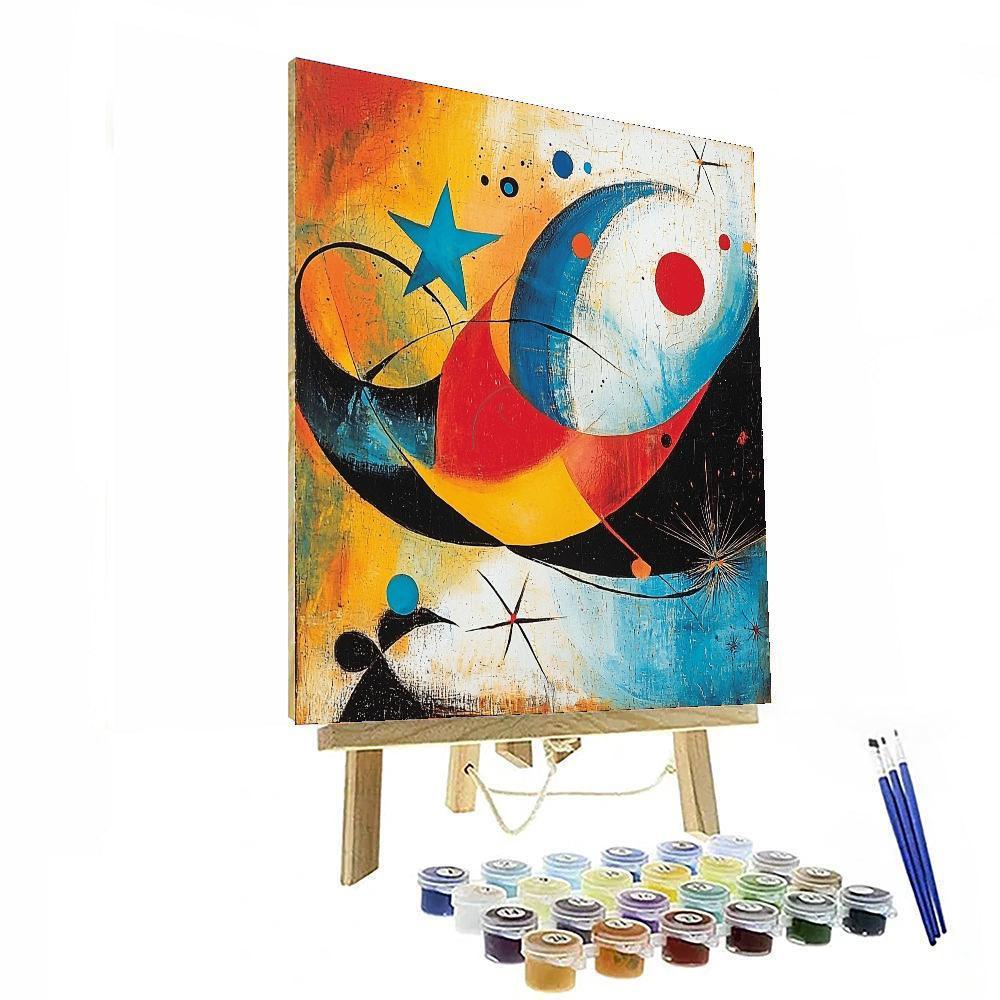 Joan Miró Inspired Playful Echoes  Number Painting