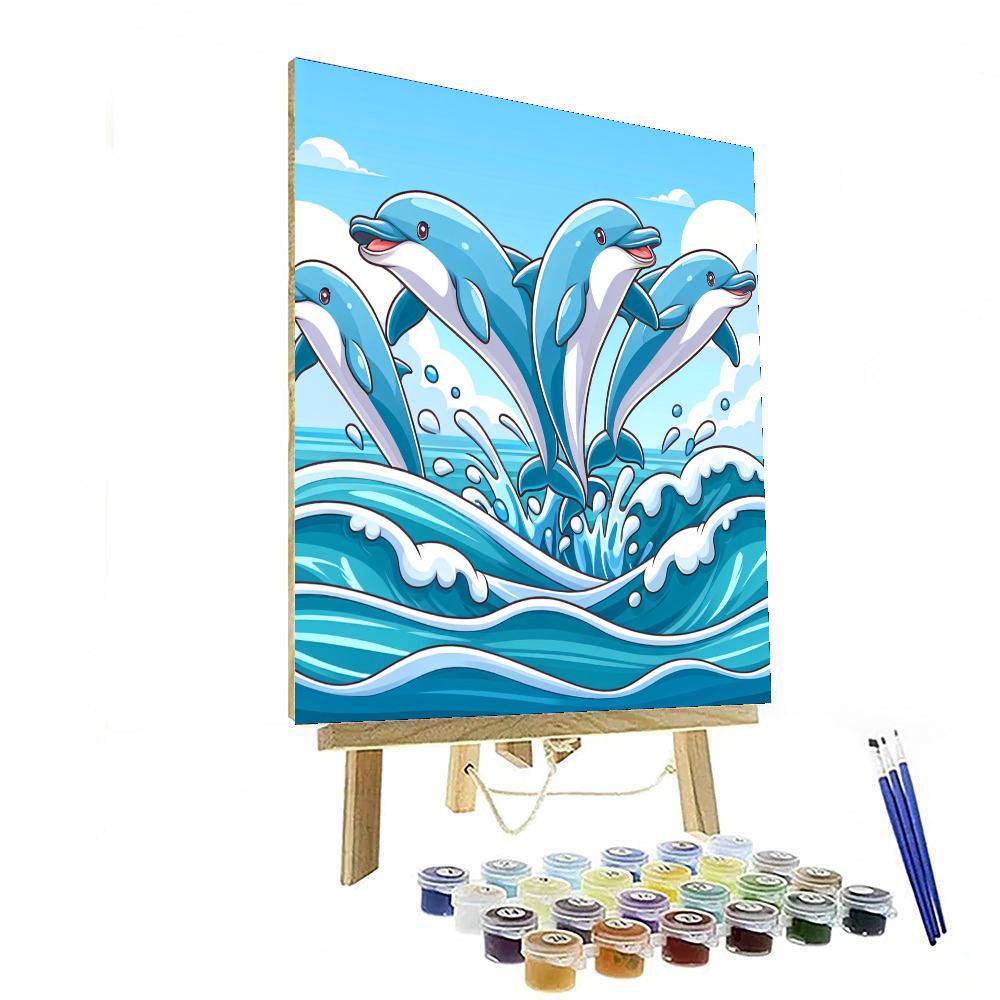 Delightful Dolphins Numbered Painting Kits