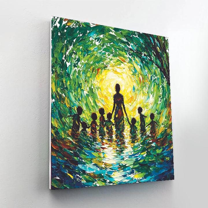 In Her Arms, We Bloom Painting Number Kit