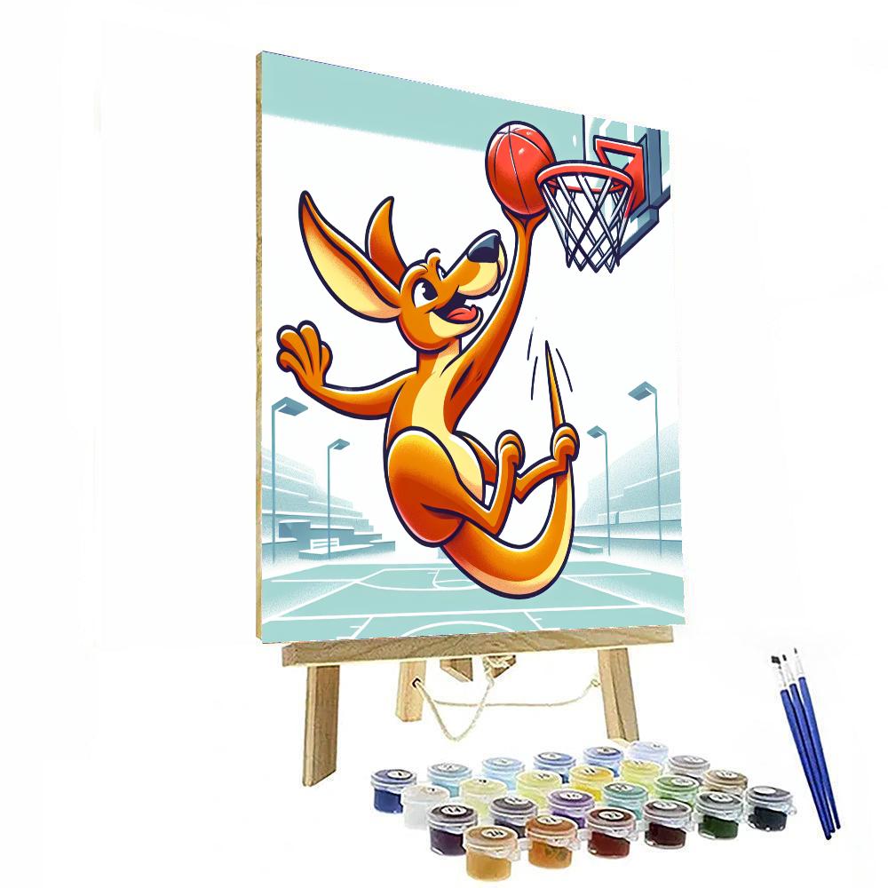 Sporty Kangaroo DIY Paint By Numbers