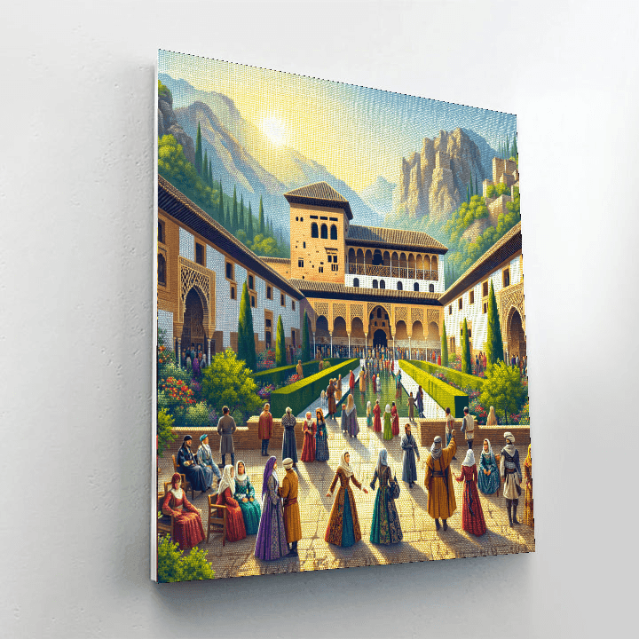Alhambra Day - Granada Painting By Numbers Kit