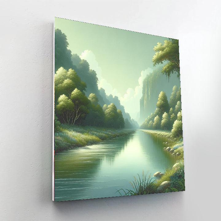 Riverside Tranquility Number Painting