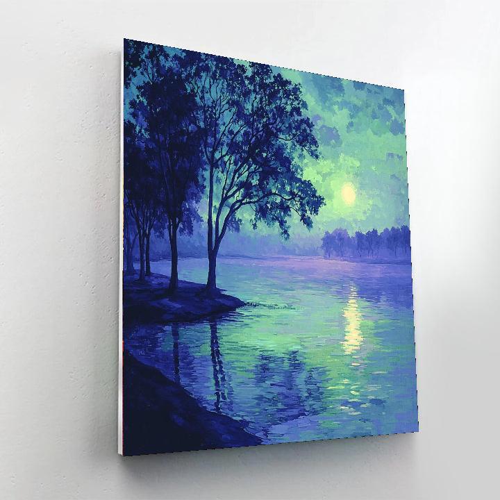 Georges Seurat Inspired Velvet Horizons  Number Painting