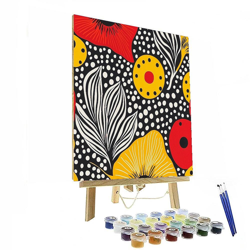 Yayoi Kusama Inspired Organic Flow  DIY Paint By Numbers