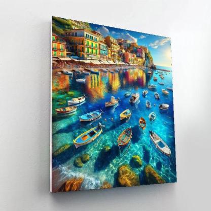 Mediterranean Coastal Charm Paint By Numbers Art