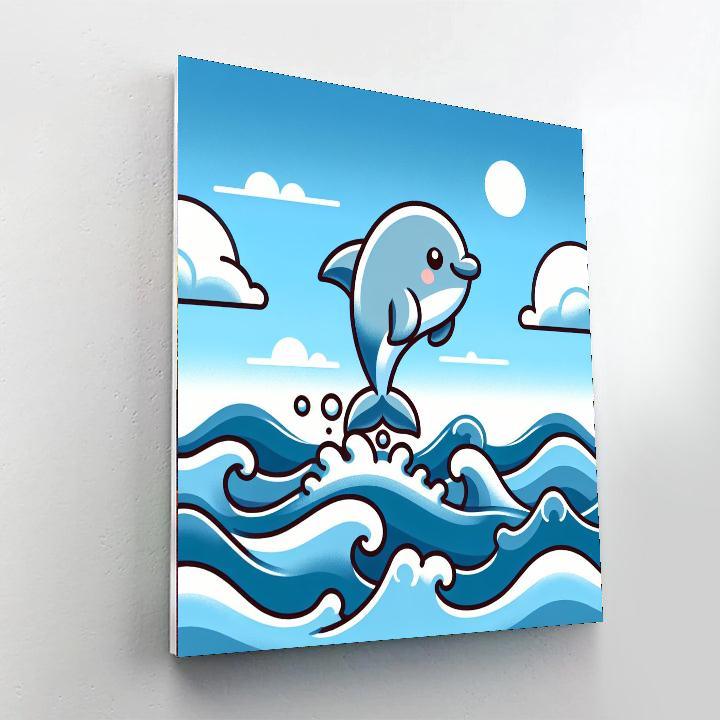 Friendly Dolphin Dance Paint By Number