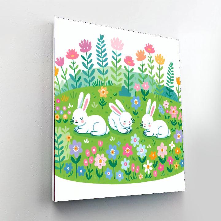 Restful Rabbits Numbered Painting Kits