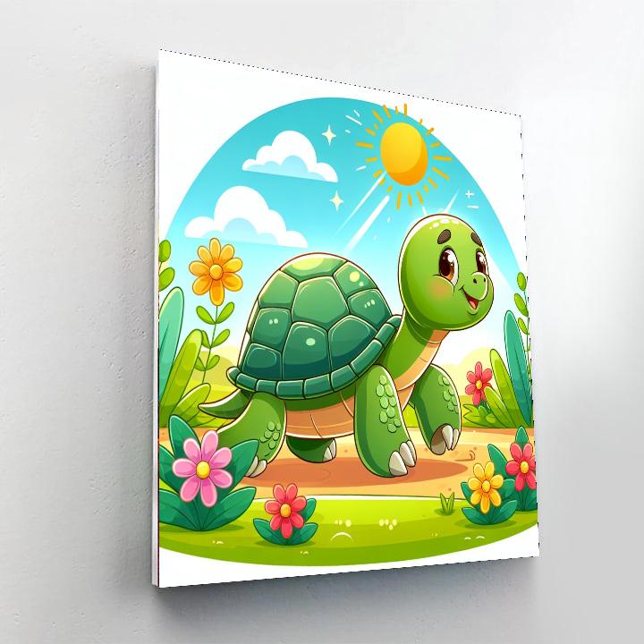 Friendly Tortoise DIY Paint By Numbers