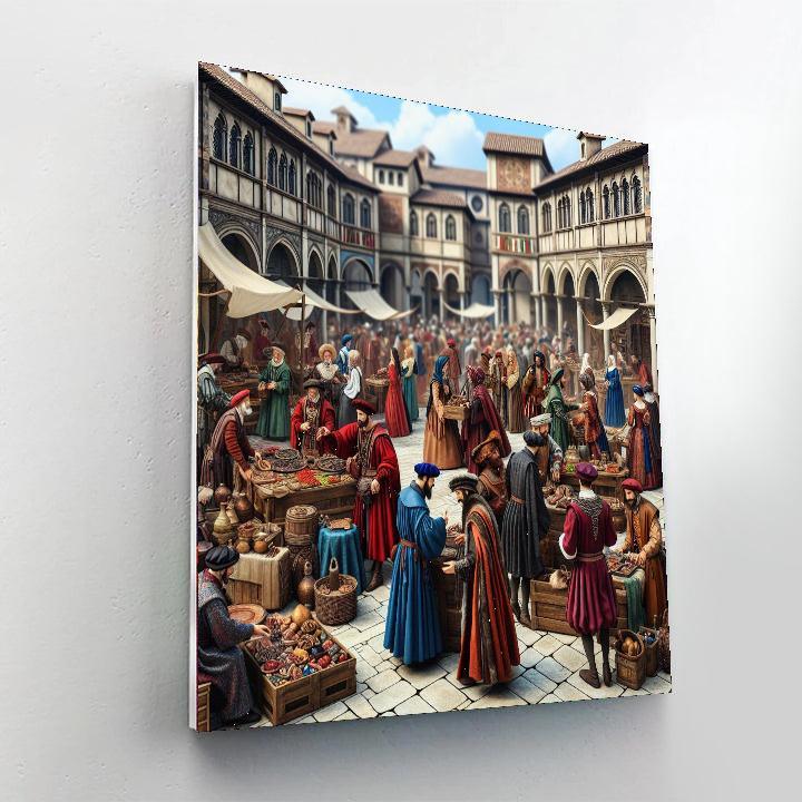Renaissance Market Square Numbered Painting Kits