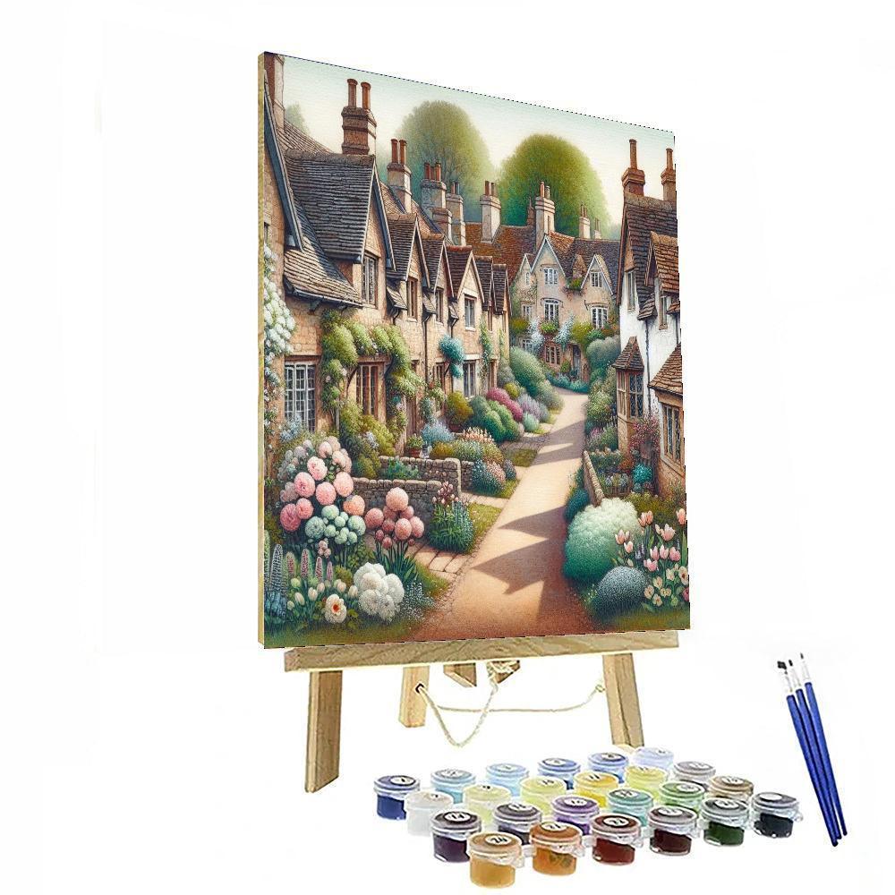 Quaint English Village Paint By Numbers