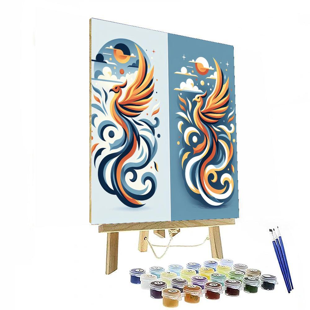 Mystical Phoenix Ascent Painting By Numbers Kit
