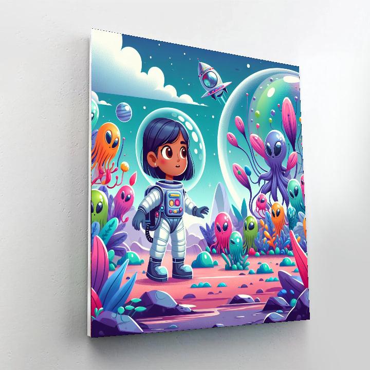 Alien World Exploration Painting Number Kit