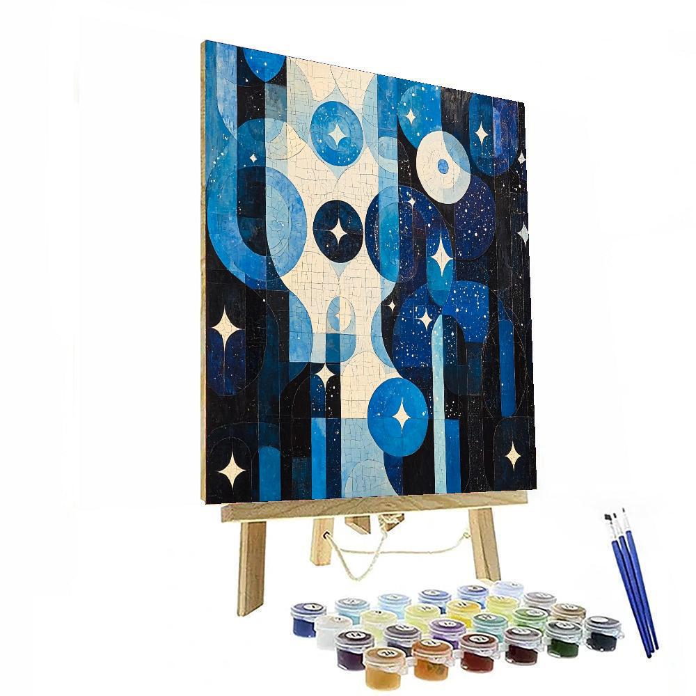 Kazimir Malevich Inspired Celestial Geometry  Painting Number Kit
