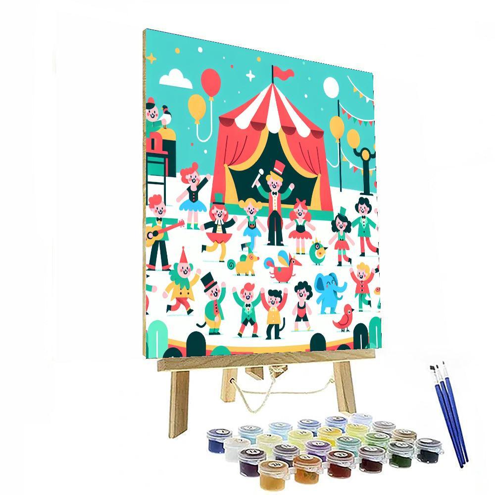 Circus Fun Fiesta Painting Number Kit