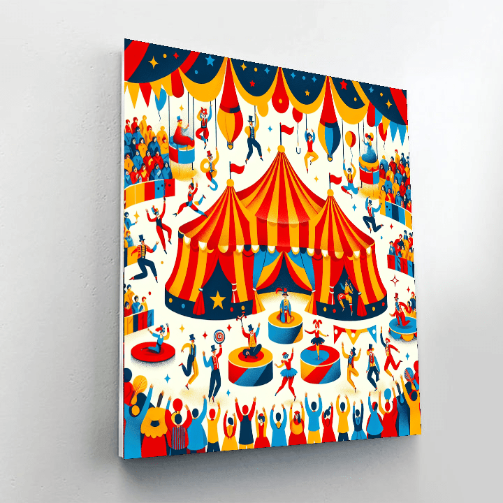 Colorful Circus Spectacle Painting By Numbers Kit