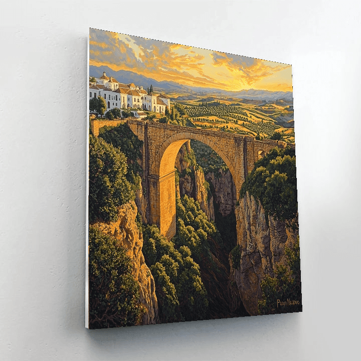 Ronda's Puente Nuevo - Andalusia Paint By Numbers