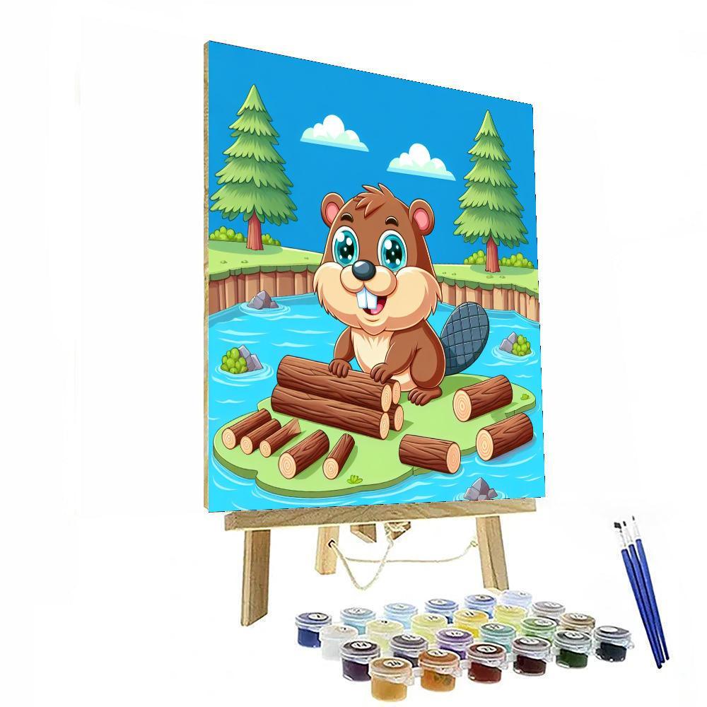 Brave Beaver Painting By Numbers Kit