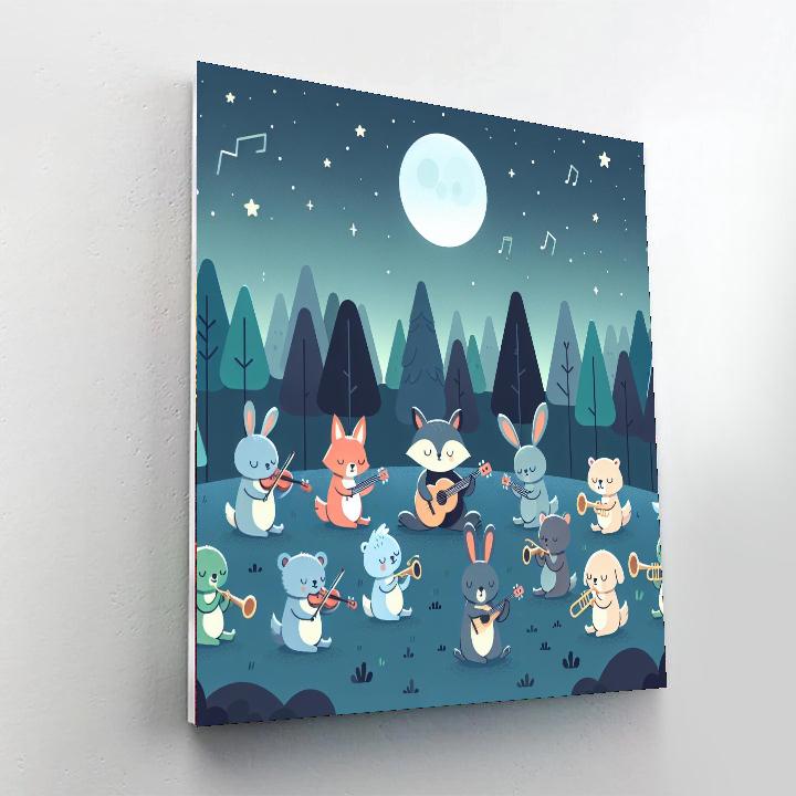 Moonlit Melody Woods Paint By Numbers Art