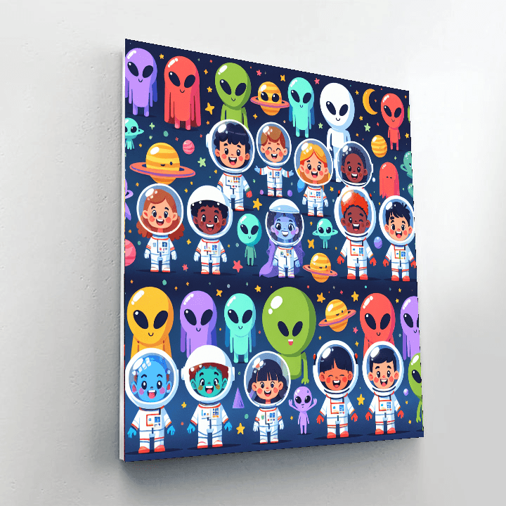 Cosmic Fun With Astro Friends Paint By Number