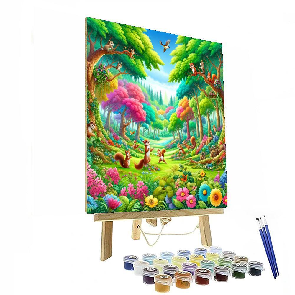 Playful Forest Adventure Painting By Numbers Kit