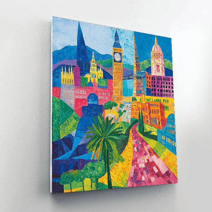 David Hockney Inspired Time Traveler's Voyage  Paint By Numbers Art