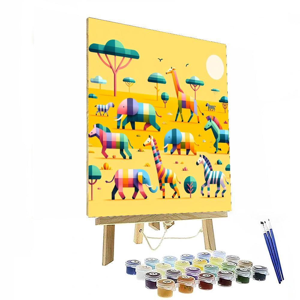 Sunny Savannah Stroll Paint By Color