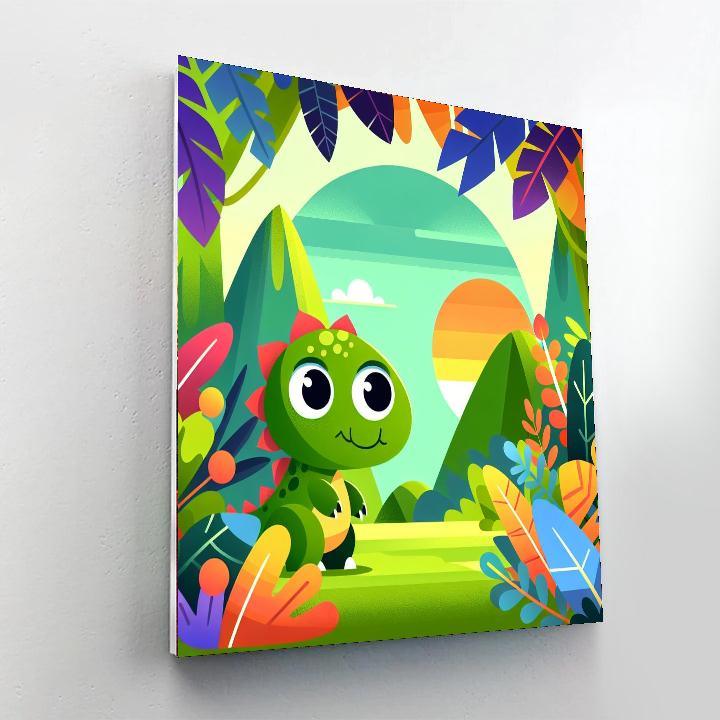 Exploring Dinosaur Land Paint By Color