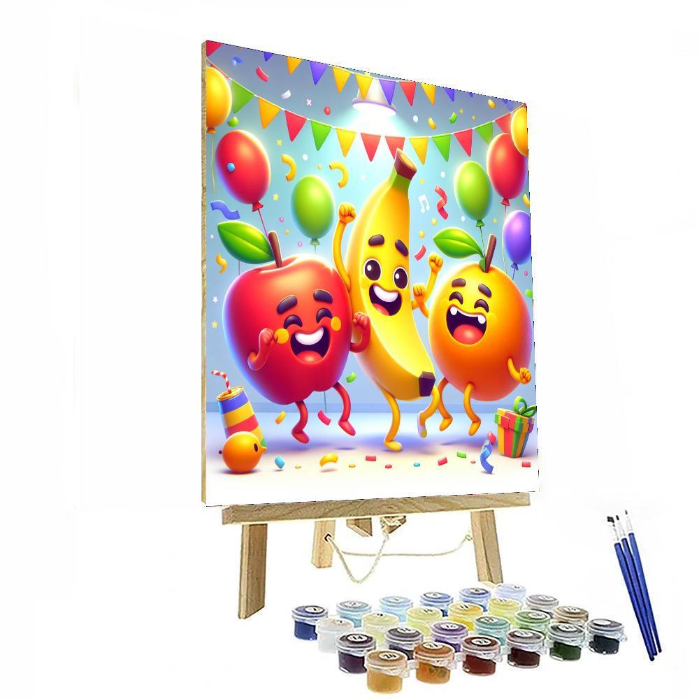 Dancing Fruit Friends Paint By Numbers Art