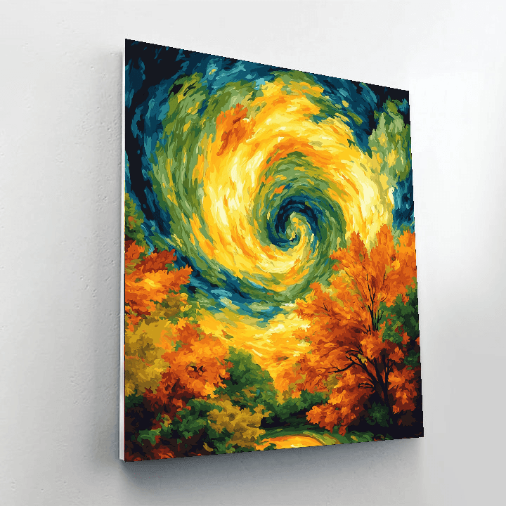 Van Gogh Inspired Majestic Whirl  Paint By Number