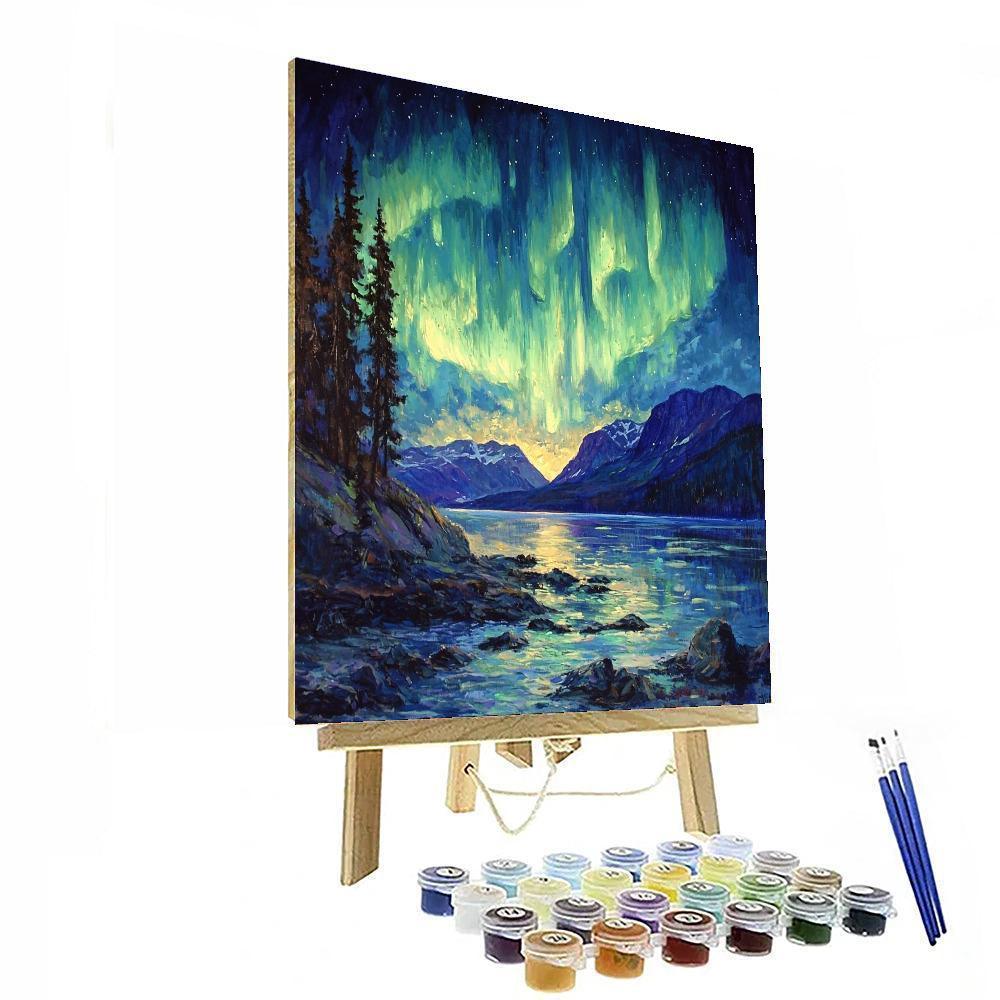Frederic Edwin Church Inspired Celestial Northern Lights  Paint By Numbers Kits