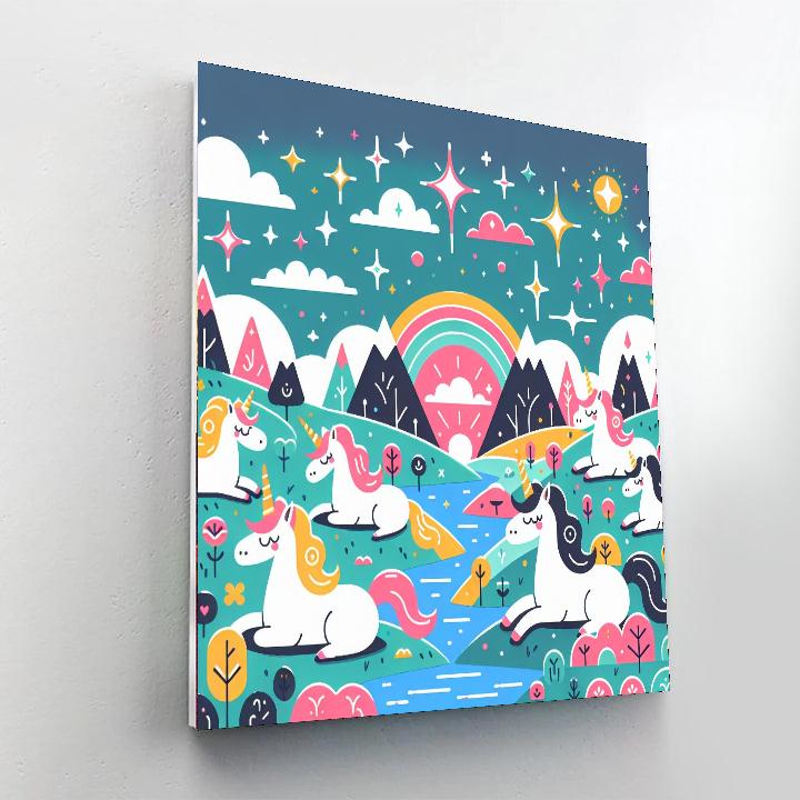 Whimsical Unicorn Land Numbered Painting Kits