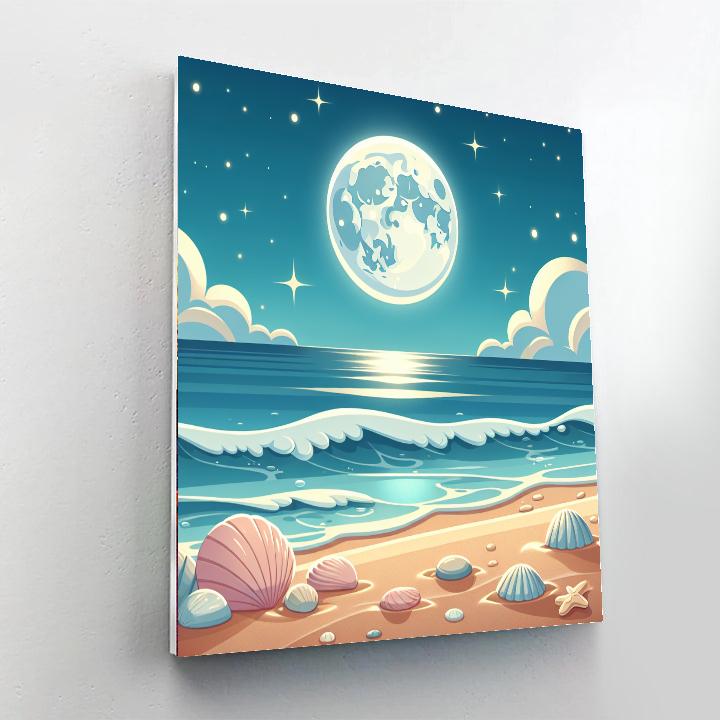 Moonlit Beach Walk Paint By Numbers Kits
