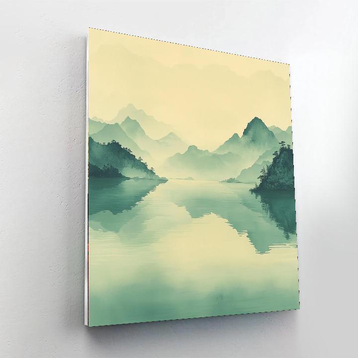 Zhao Mengfu Inspired Eternal Reflection  Painting Number Kit